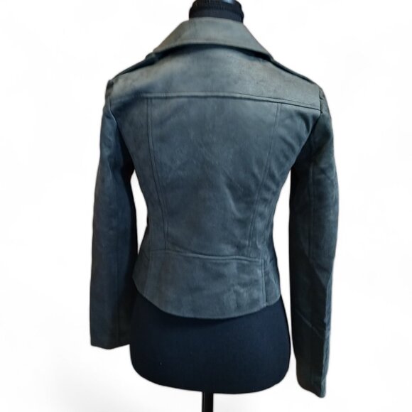 BB Dakota x Steve Madden Imitation Green Faux Suede Moto Jacket NWT Si… - Picture 7 of 16